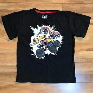 Eighty Eight Black Monster Truck Graphic Tshirt Boy's 7